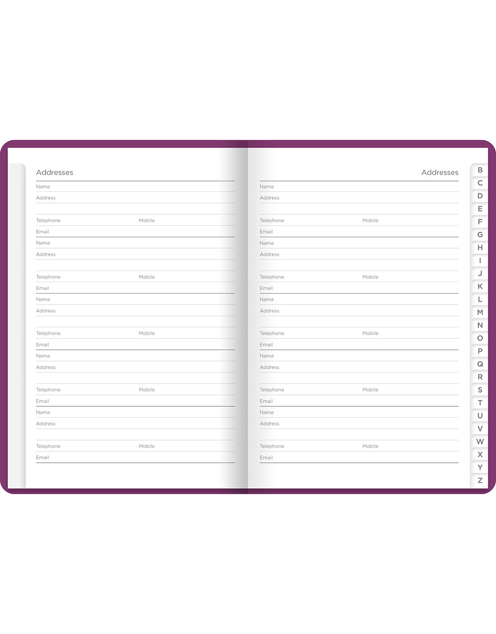 Dazzle A6 Address Book Purple#colour_dazzle-purple