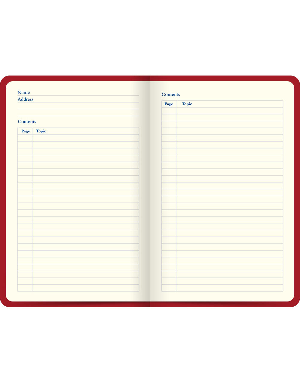 Icon Book Ruled Notebook Red#colour_red