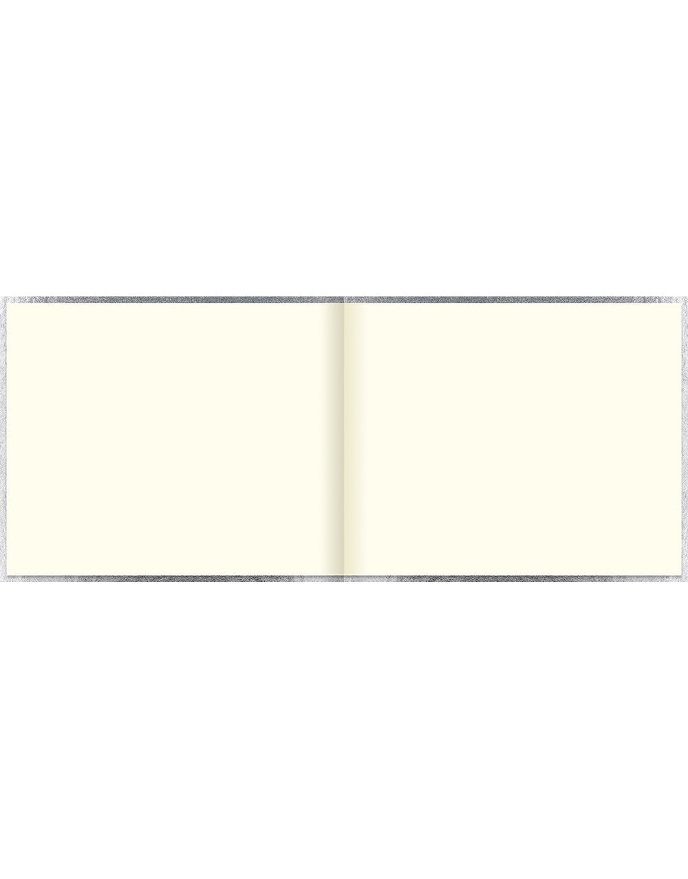 Ladydate Quarto Landscape Plain Guest Book Silver#colour_silver