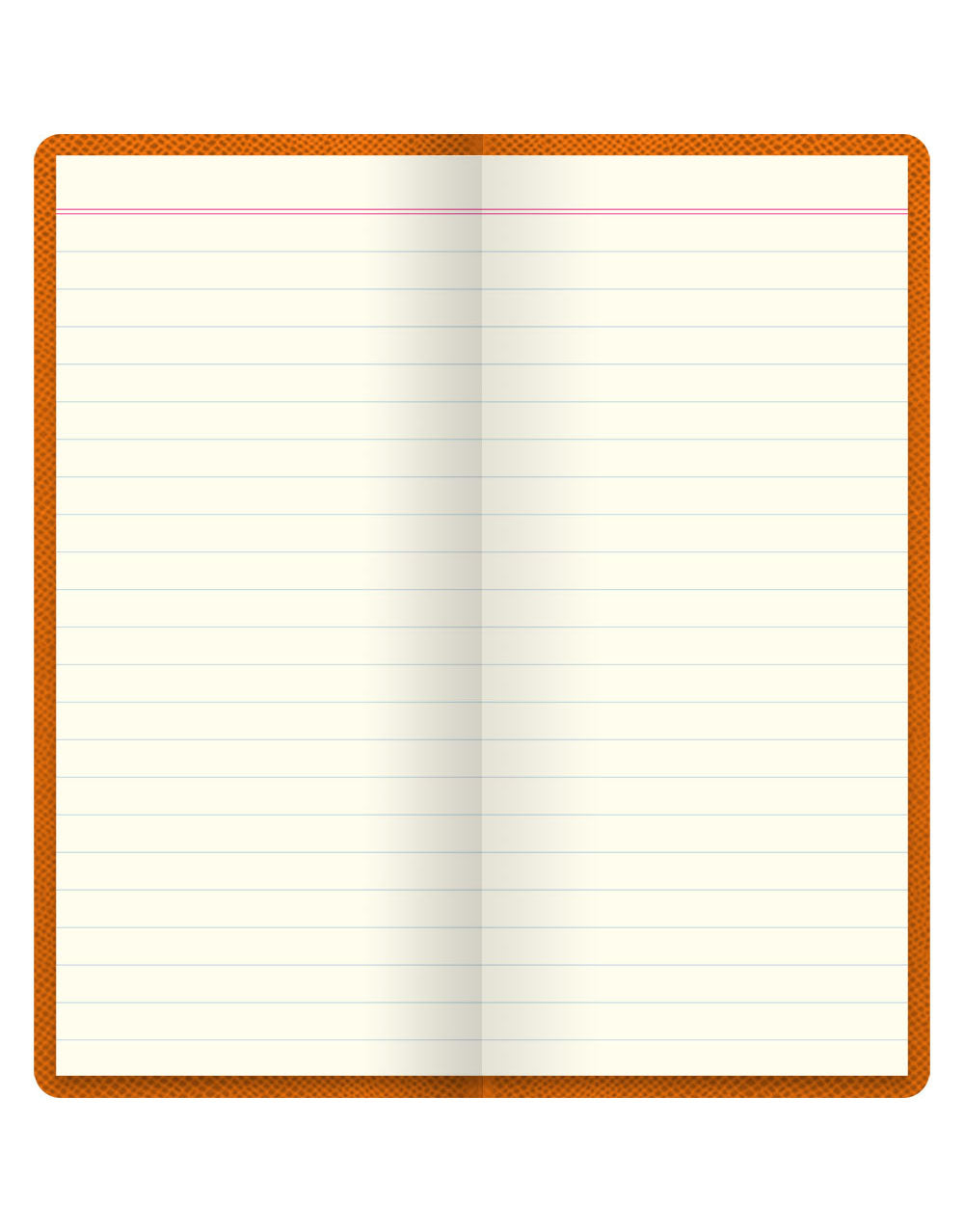 Legacy Slim Pocket Ruled Notebook Orange#colour_orange