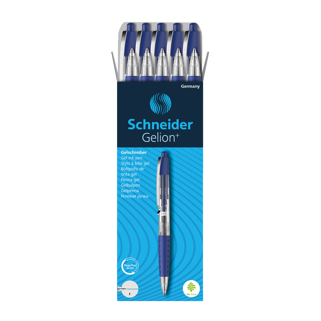 Gelion+ Gel Ink Pens 0.7 mm, Box of 10#colour_blue