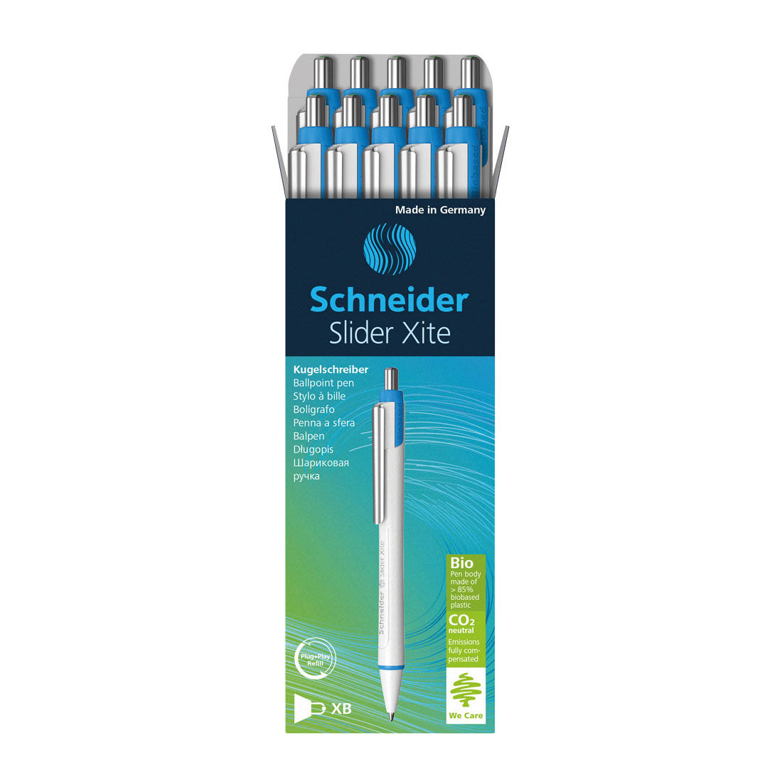 Xite Ballpoint Pens XB, Box of 10#colour_green
