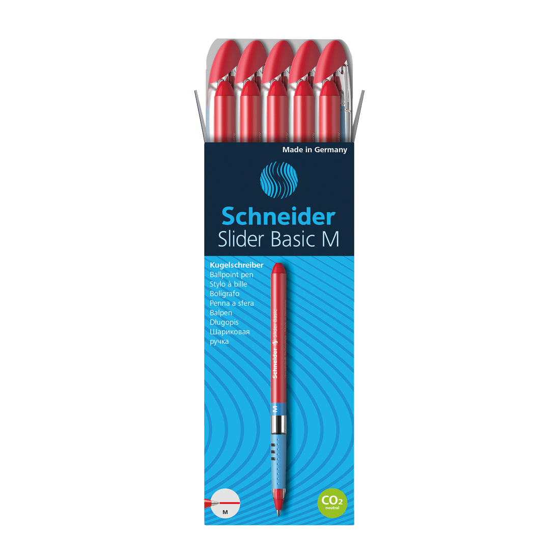 Slider BASIC Ballpoint Pens M, Box of 10#colour_red