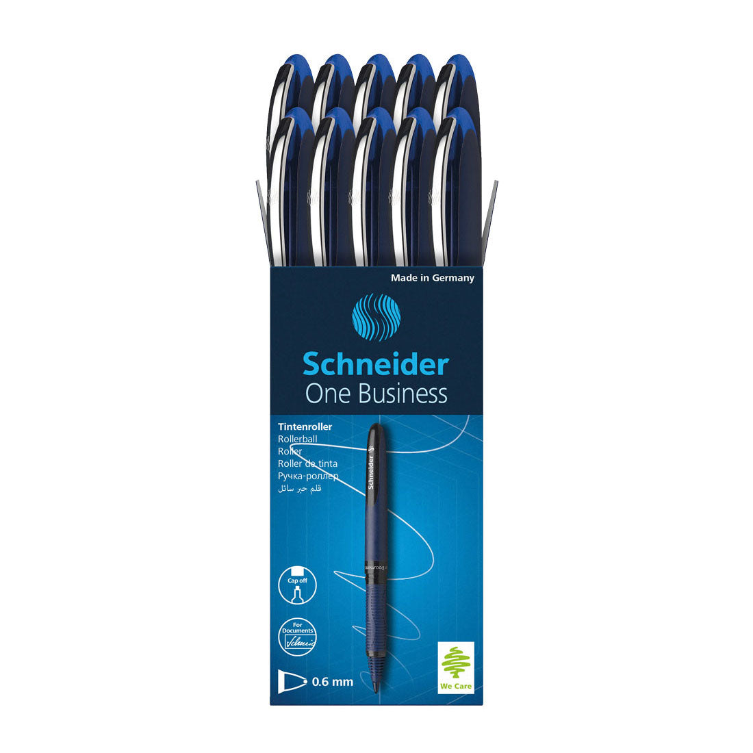 One Business Rollerball Pens 0.6mm, Box of 10#colour_blue