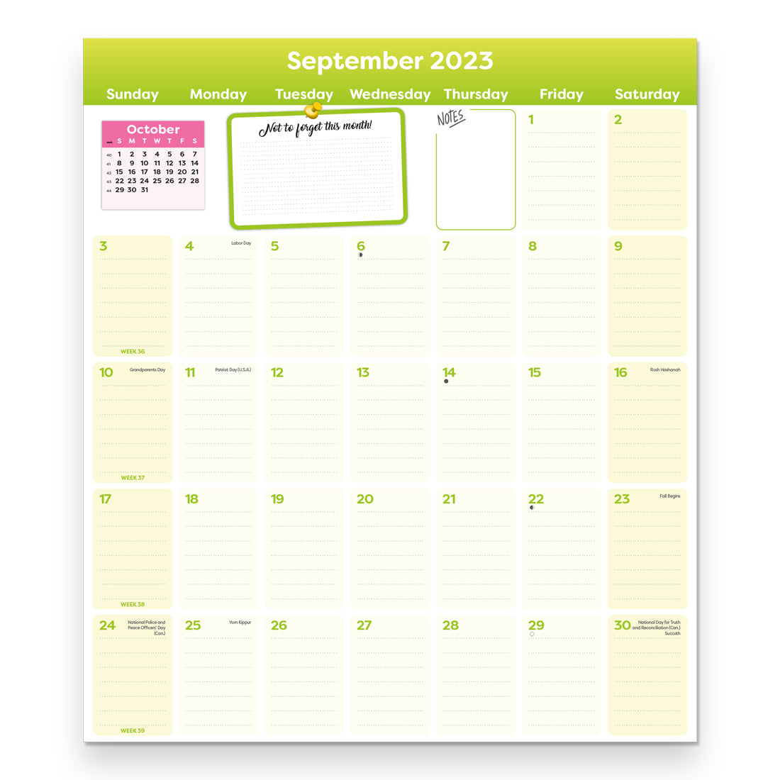Monthly Magnet Calendar 2024