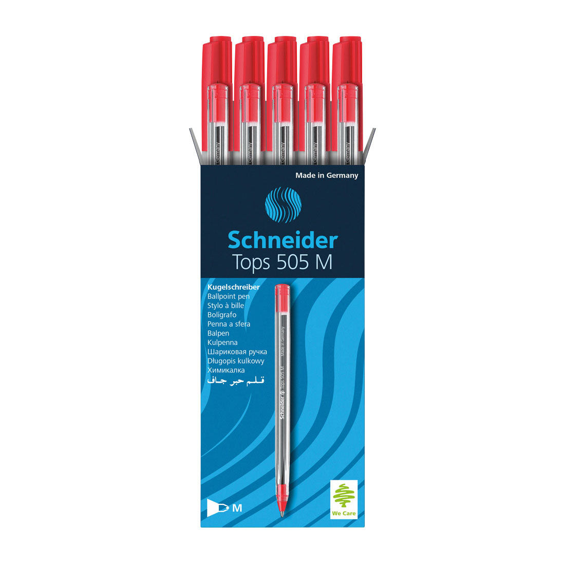 Tops 505 Ballpoint Pens M, Box of 10 units#colour_red