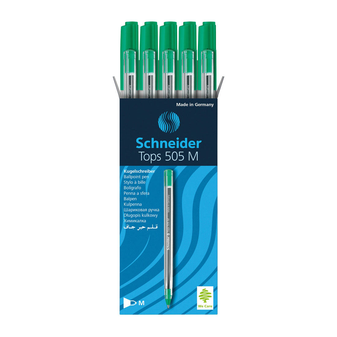 Tops 505 Ballpoint Pens M, Box of 10 units#colour_green
