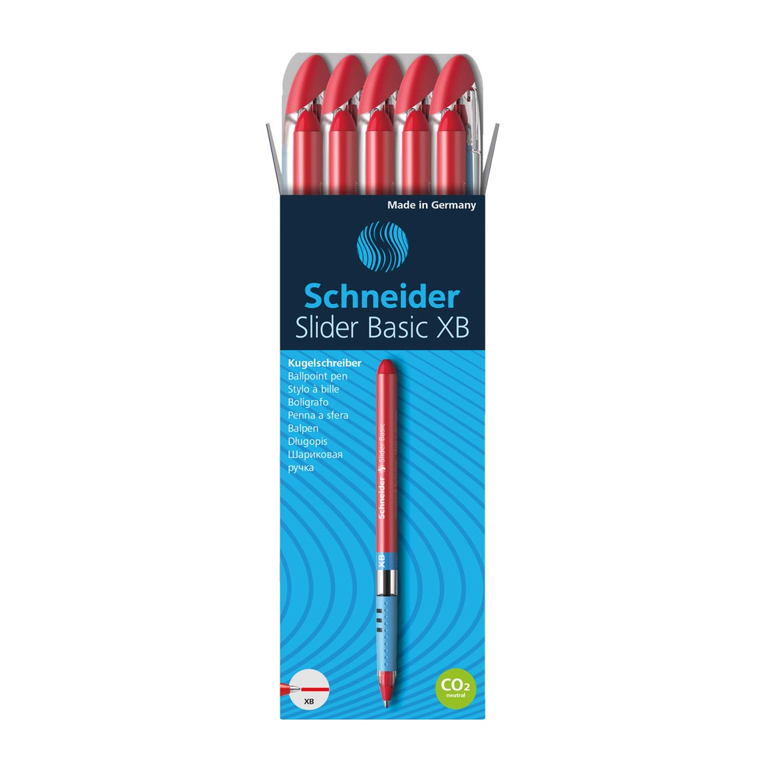 Slider BASIC Ballpoint Pen XB, Box of 10#ink-colour_red