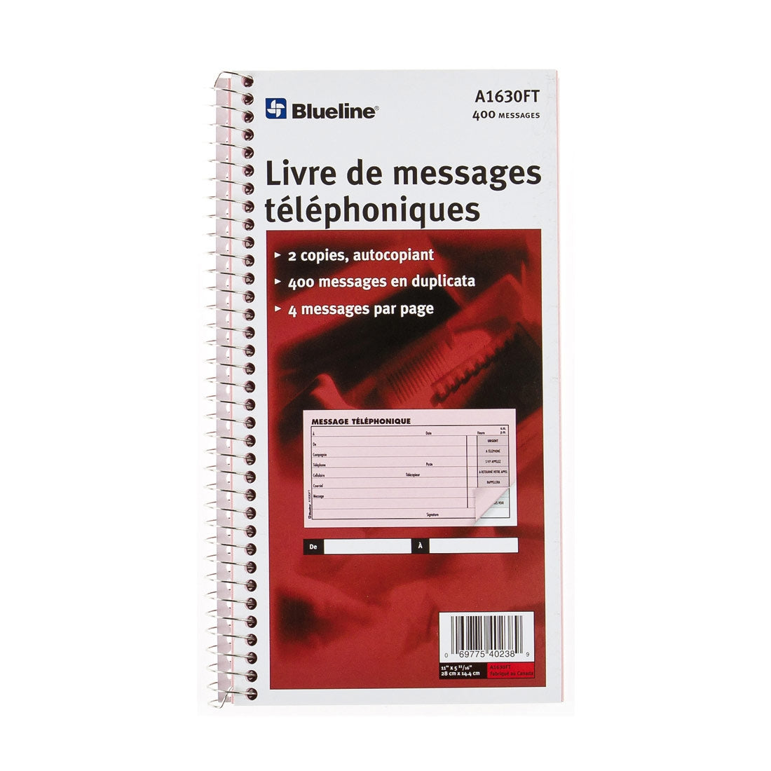 Telephone Message Book (French version)
