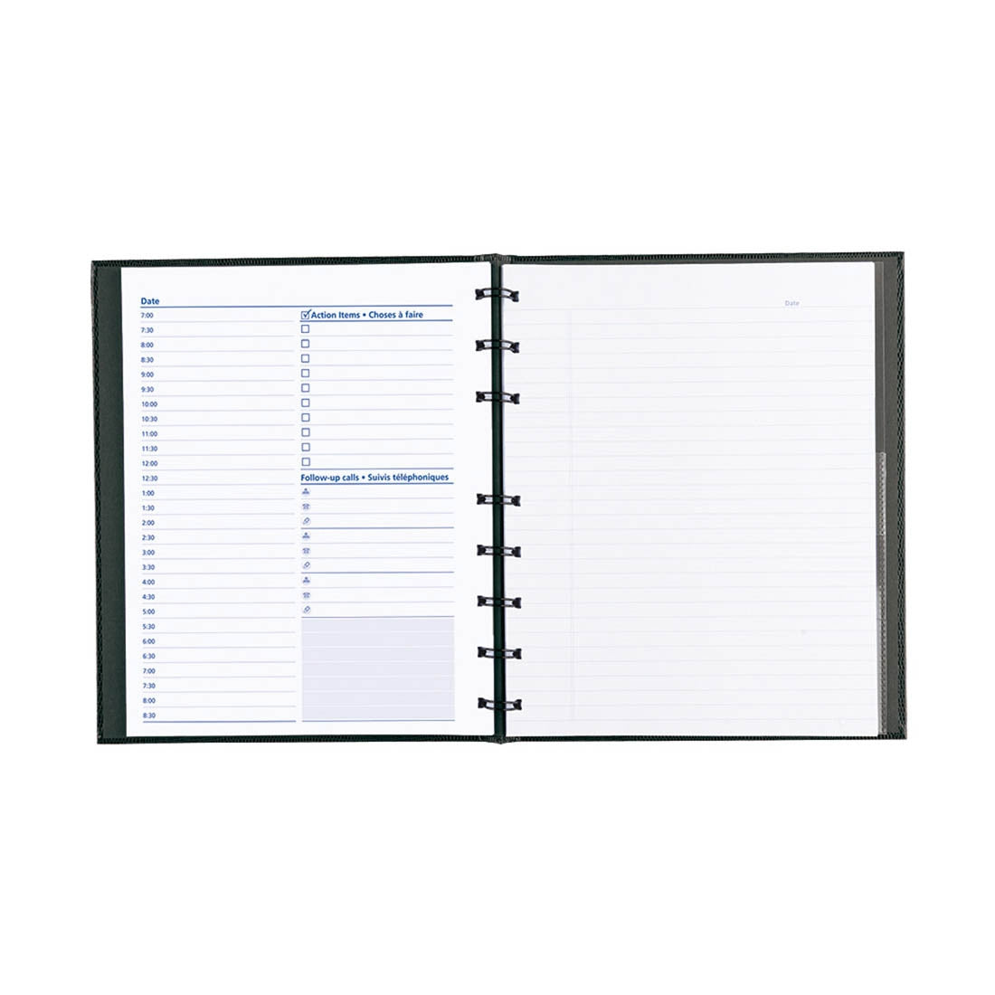 NotePro Undated Daily Planner, Bilingual