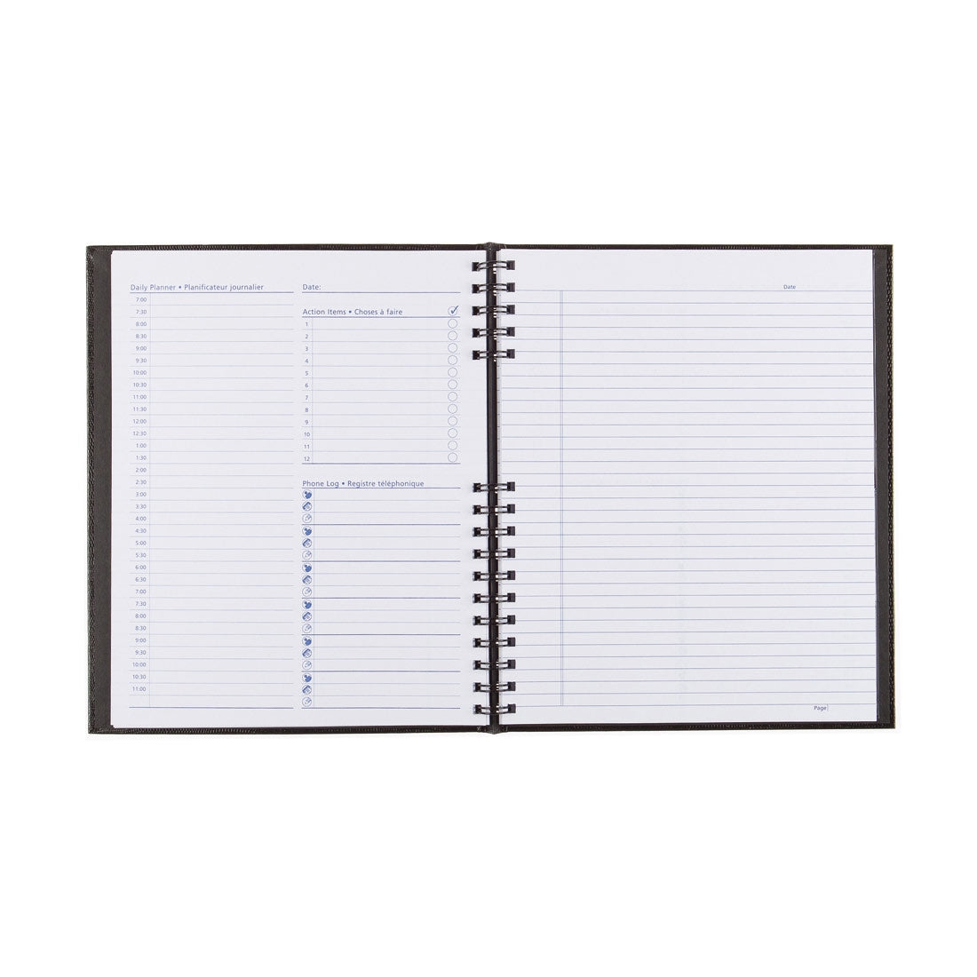 NotePro Undated Daily Planner, Bilingual, A30C.81B