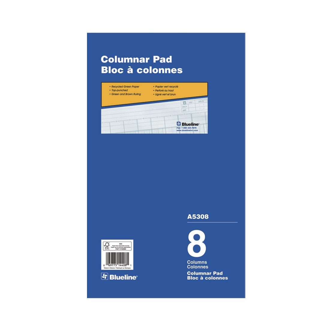 Columnar Pad - 8 Columns, A5308