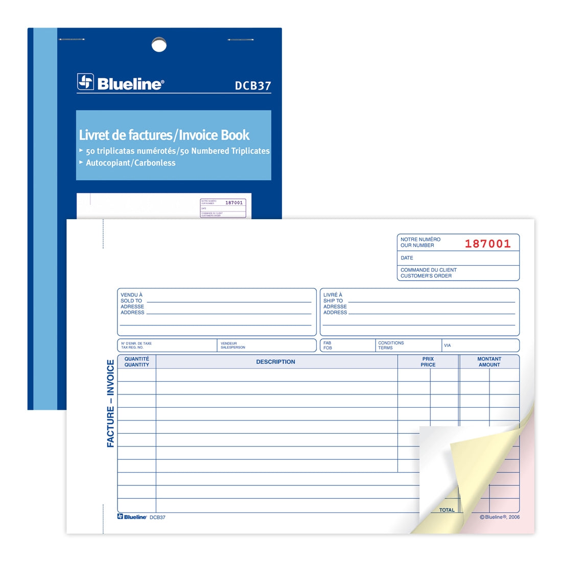 Invoices Book, DCB37 - Blueline – Blueline CDA