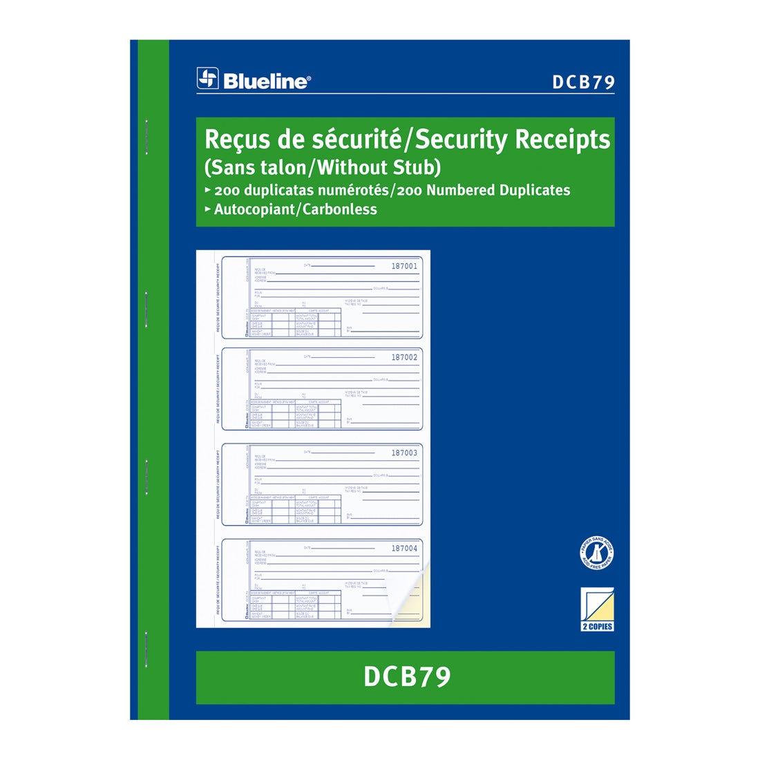 Security Receipts Book