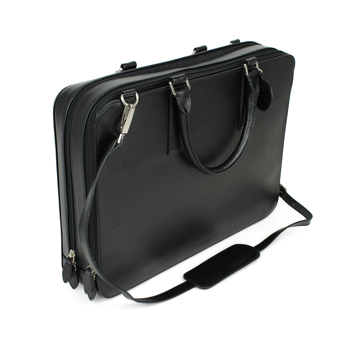 Deluxe Laptop Briefcase - Black#colour_black