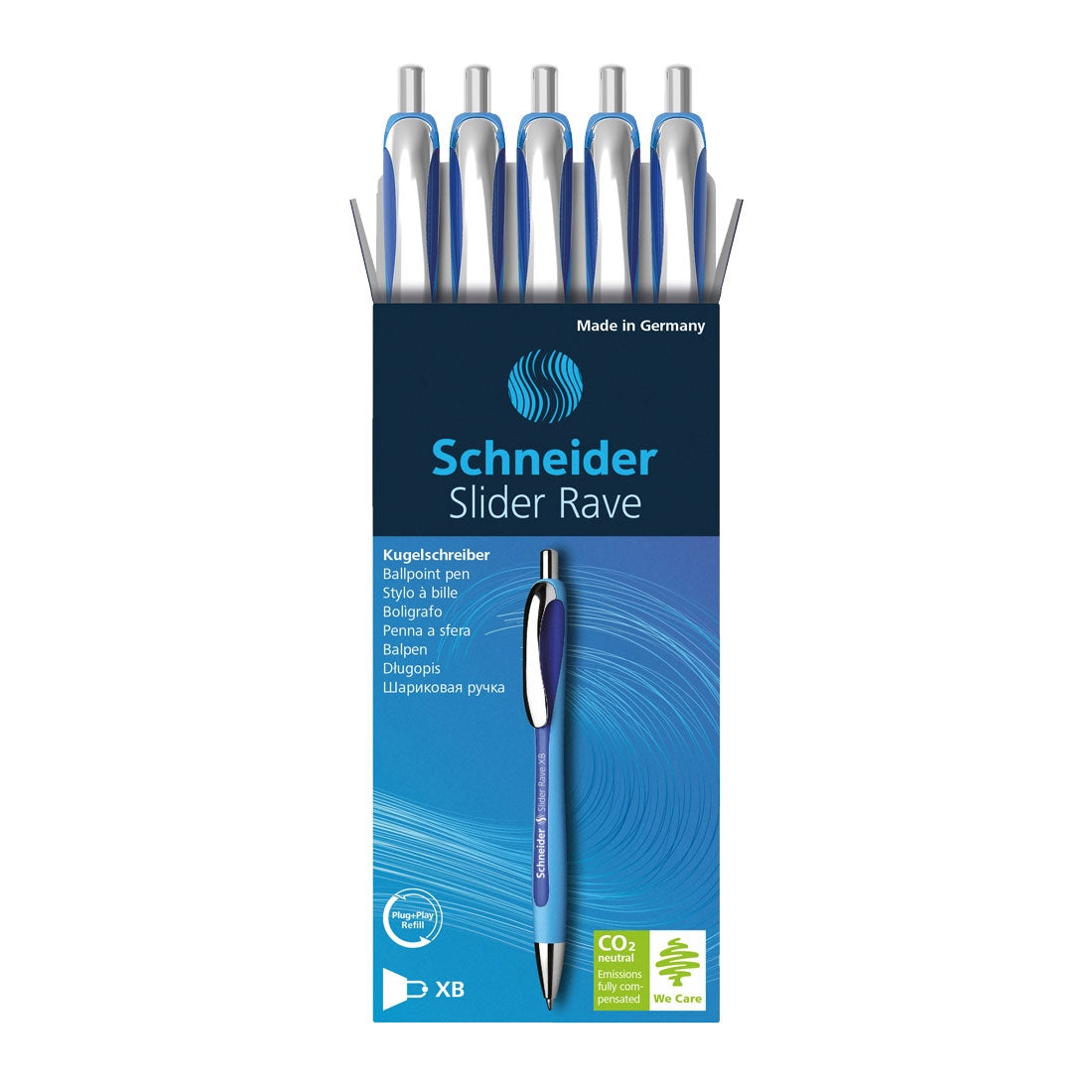 Rave Ballpoint Pens XB, Box of 5 units@colour_blue
