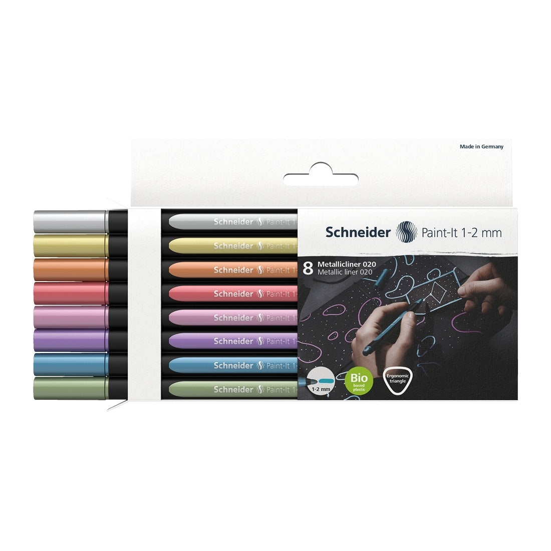 Schneider Paint-It Metallicliner 020 (tratto 1-2 mm), confezione da 10 pezzi, viola satinato metallizzato Schneider Paint-It Metallicliner 020 (tratto 1-2 mm), confezione da 10 pezzi, viola satinato metallizzato